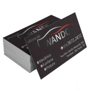 Cartão de Visitas Offset Frente Canto Arredondados Verniz Total